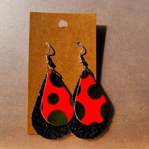 Handmade Halloween Polka-dotted Earrings